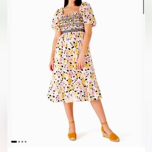 Kate Spade Lily Blooms Smocked dress